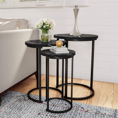 Black round nesting deals tables